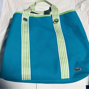 Lacoste Summer in St Tropez Collection tote bag makeup bag. Great Condition.